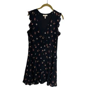Rebecca Taylor Floral Sleeveless Dress V Neck Silk 6